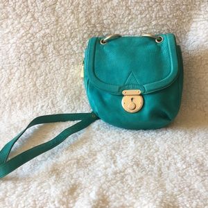 Pour La Victoire teal crossbody bag